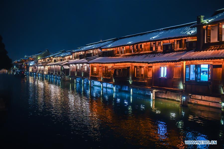 Les beautés de Wuzhen sous la neige