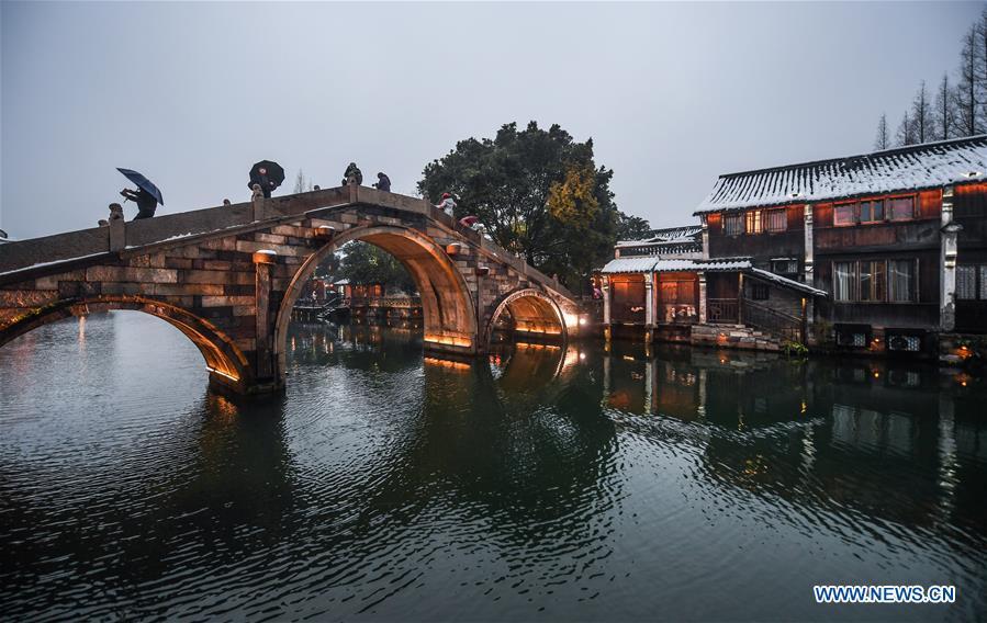 Les beautés de Wuzhen sous la neige