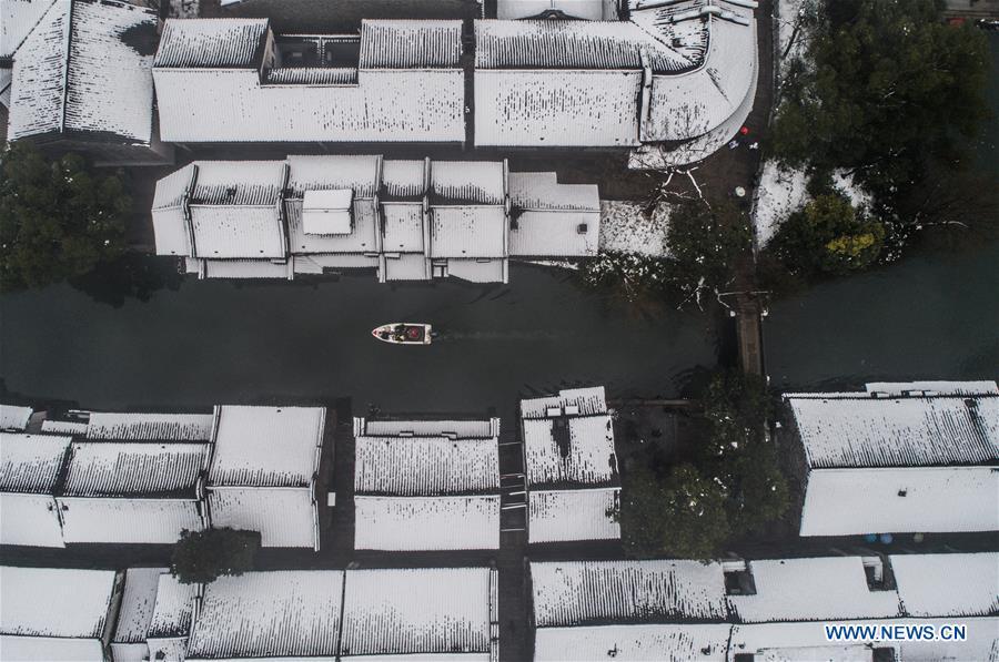 Les beautés de Wuzhen sous la neige