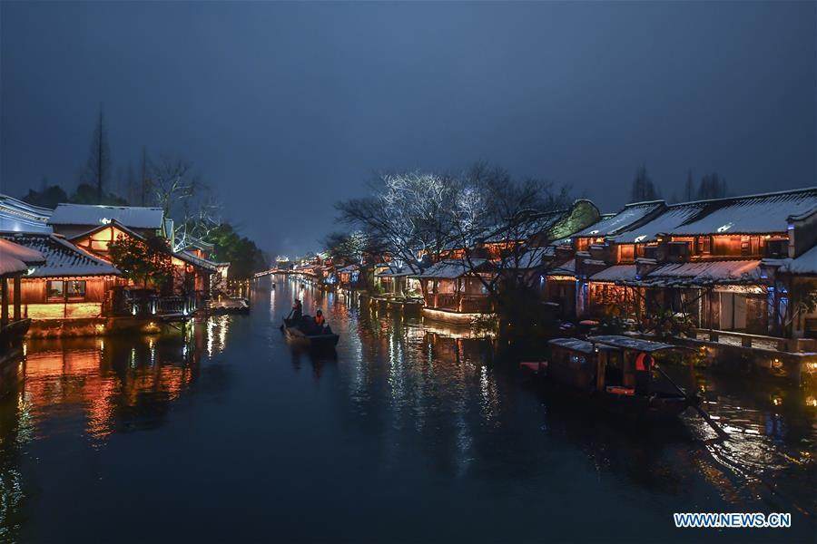 Les beautés de Wuzhen sous la neige