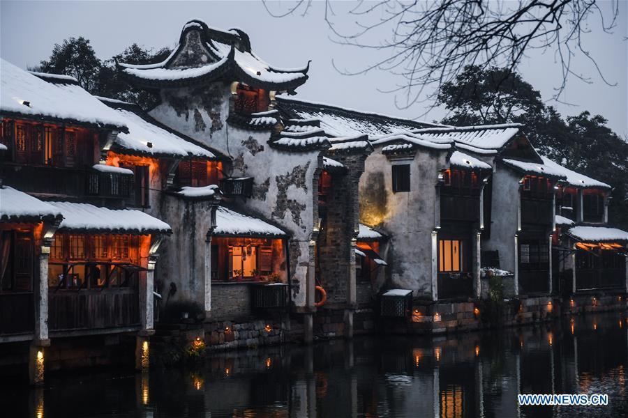 Les beautés de Wuzhen sous la neige