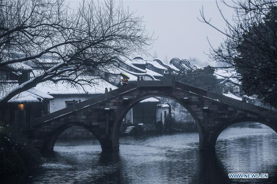 Les beautés de Wuzhen sous la neige