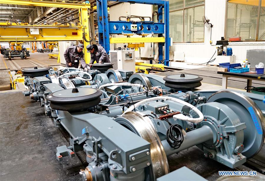 Construction de trains à grande vitesse dans le nord de la Chine