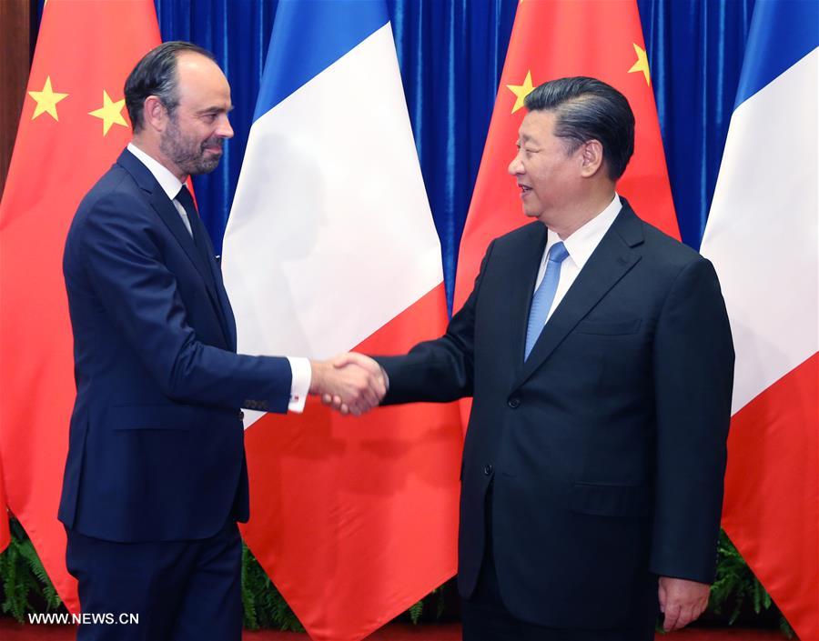 Xi Jinping rencontre le Premier ministre fran?ais Edouard Philippe