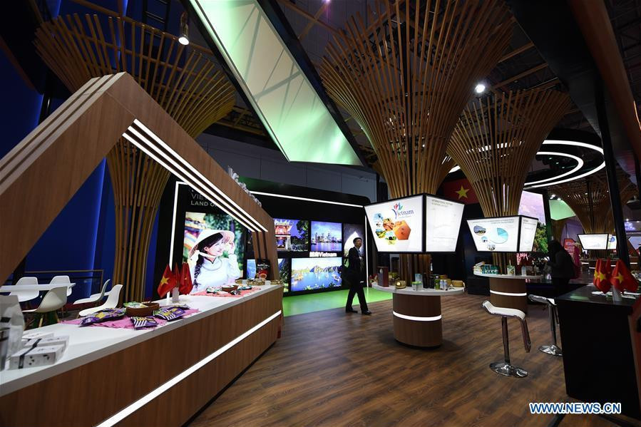 Les pavillons des pays à l’Exposition internationale des importations de Chine