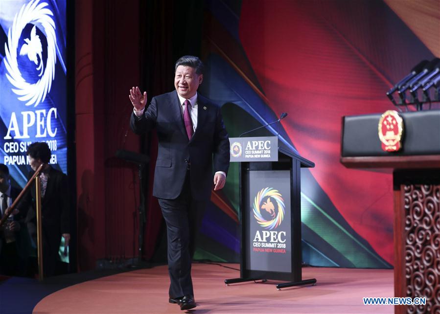 Le président Xi Jinping pr?ne une économie mondiale inclusive et réglementée au sommet des PDG de l'APEC