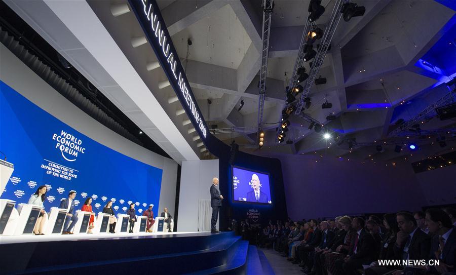 Ouverture du Forum économique mondial à Davos avec pour thème