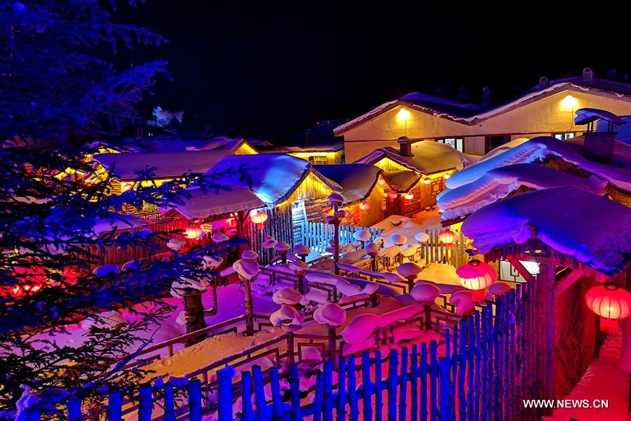 Chine : paysage enneigé à Mudanjiang