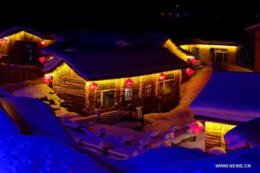 Chine : paysage enneigé à Mudanjiang