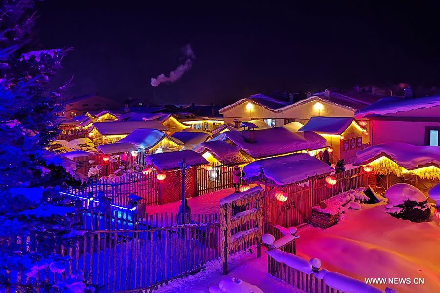 Chine : paysage enneigé à Mudanjiang