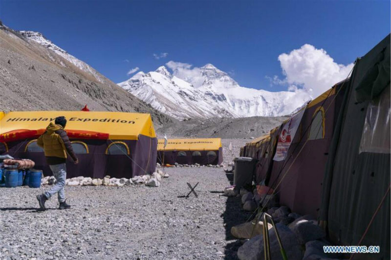 Les camps de base de la face nord de l'Everest