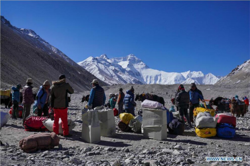 Les camps de base de la face nord de l'Everest