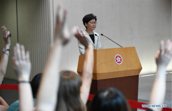 Chine : conférence de presse de la chef de l'exécutif de Hong Kong