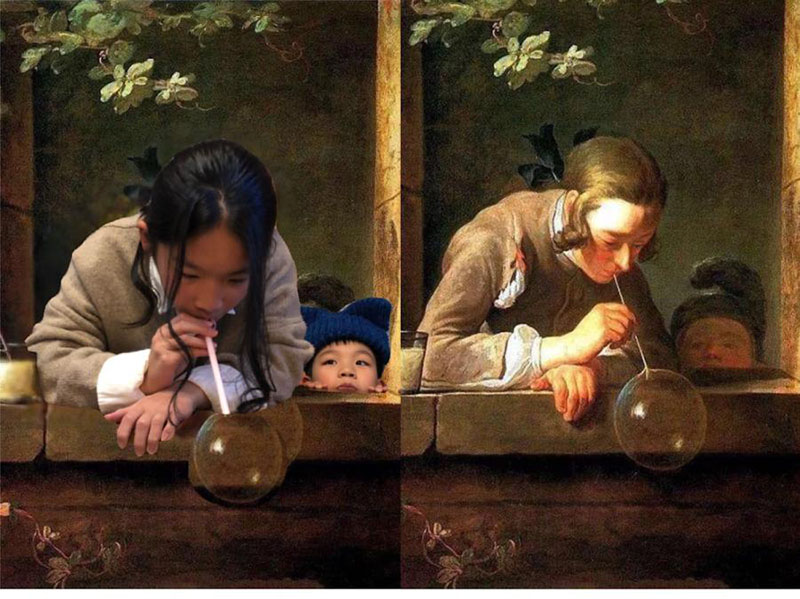 Des reconstitutions donnent aux enfants des le?ons d'art