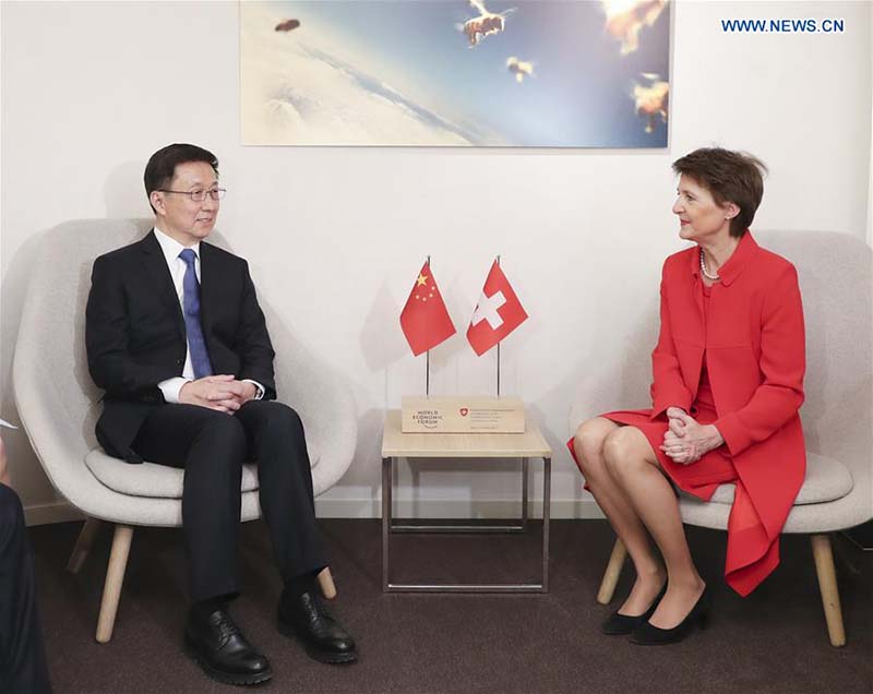 Un vice-Premier ministre chinois en visite en Suisse