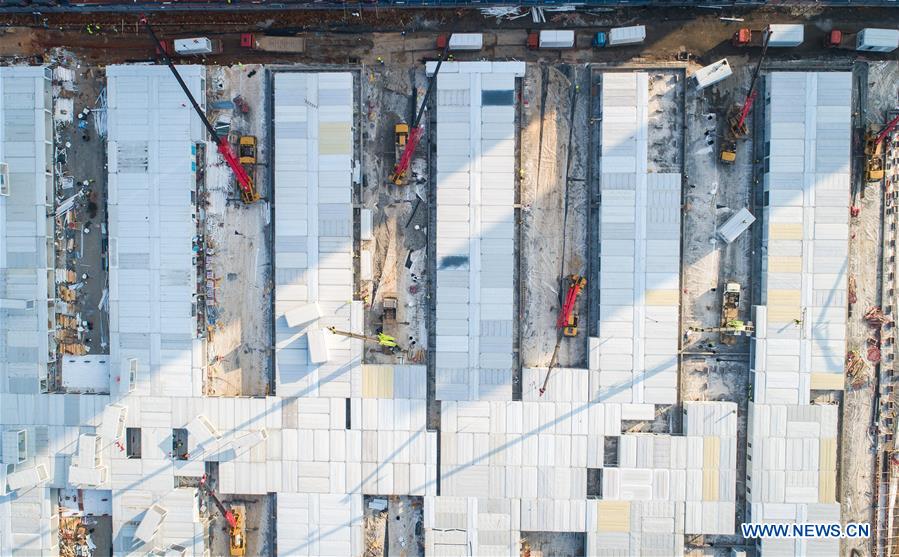 Chantier de construction de l'H?pital Leishenshan