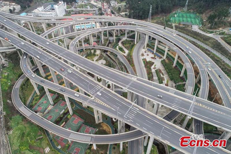 Guiyang, capitale du Guizhou, vue du ciel