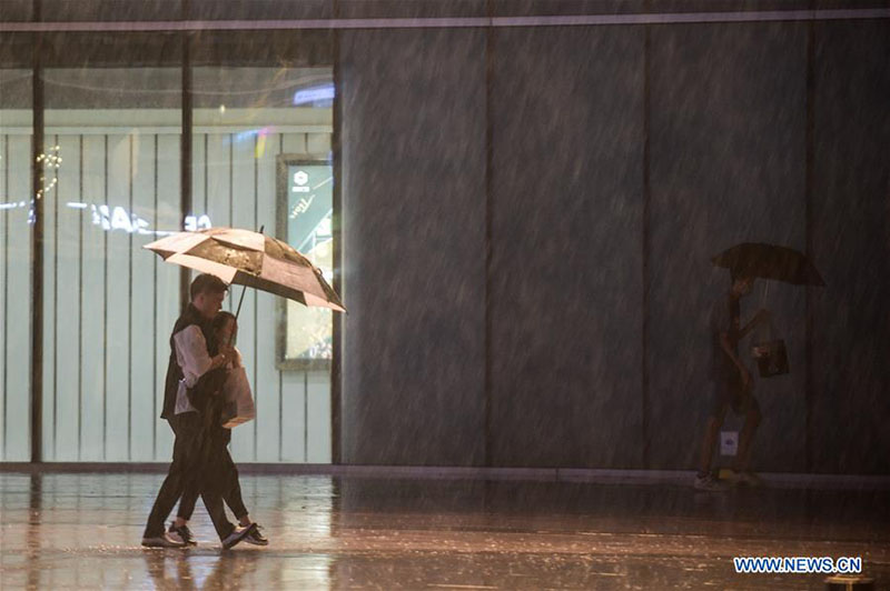 Chine : tempêtes de pluie à Beijing