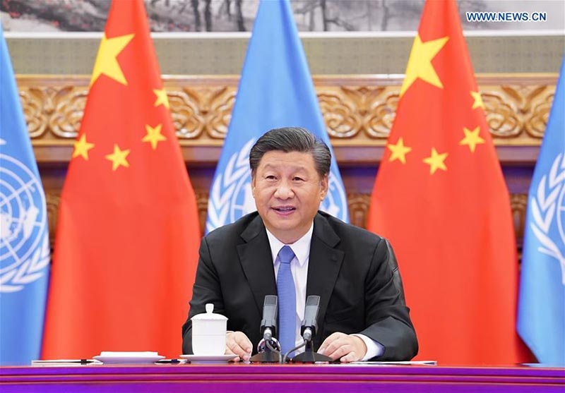 Xi Jinping et le secrétaire général de l'ONU tiennent une vidéoconférence