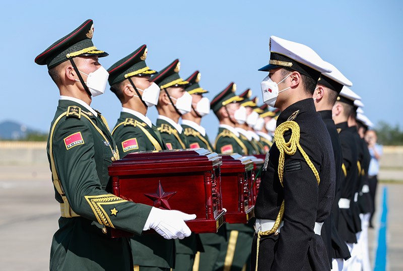 La République de Corée a rendu les restes de 117 soldats chinois de l'Armée populaire volontaire 