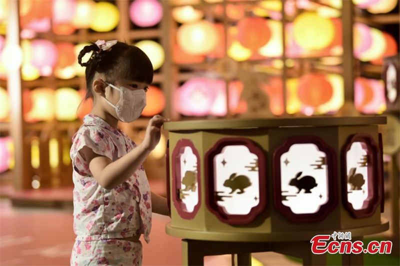 Une exposition de lanternes organisée à Hong Kong pour célébrer le prochain Festival de la Mi-automne