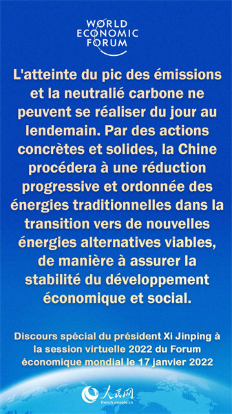 Les points saillants du discours spécial prononcé par Xi Jinping à la session virtuelle 2022 du FEM