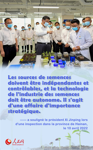 Xi Jinping souligne la nécessité d'assurer la stabilité et la sécurité alimentaires de la Chine
