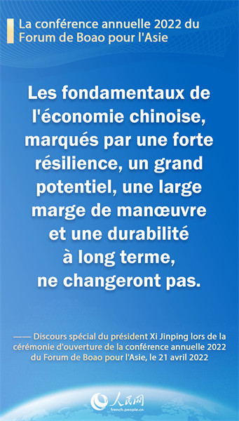 Les points saillants du discours spécial du président Xi Jinping lors de la cérémonie d'ouverture de la conférence annuelle 2022 du Forum de Boao pour l'Asie