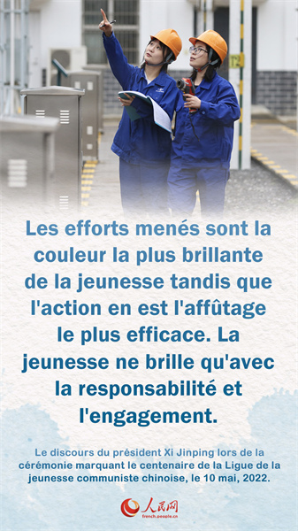 Les points saillants du discours prononcé par le président Xi Jinping lors de la cérémonie marquant le centenaire de la Ligue de la jeunesse communiste chinoise