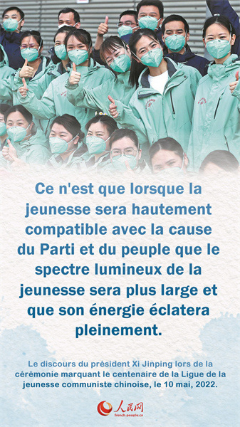Les points saillants du discours prononcé par le président Xi Jinping lors de la cérémonie marquant le centenaire de la Ligue de la jeunesse communiste chinoise