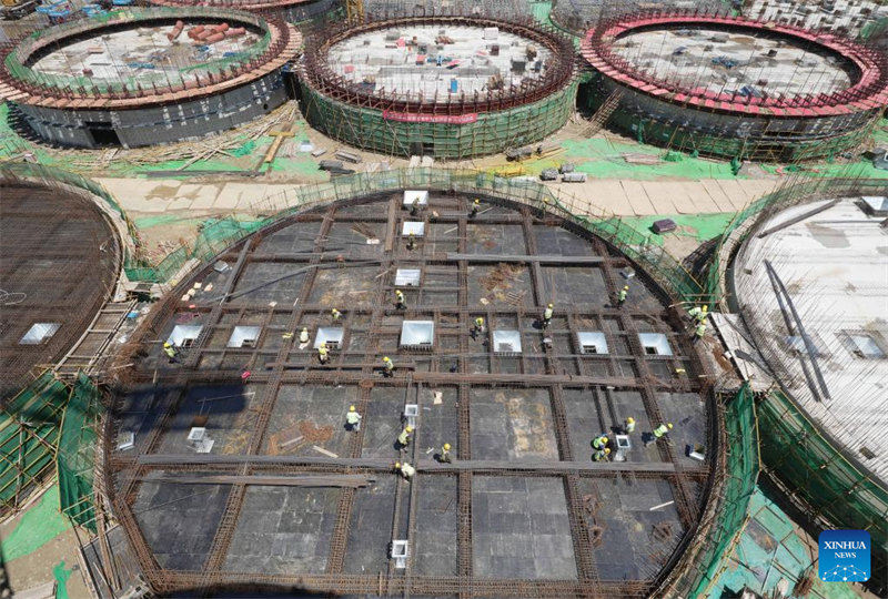 Hebei : une base de réserve de céréales en construction à Qinhuangdao