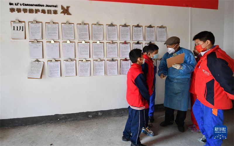 Jiangxi : une classe sur des oiseaux migrants au bord du lac Poyang