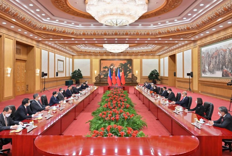 Le président chinois s'entretient avec le président philippin