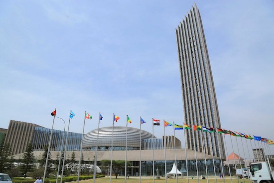 Photo prise le 3 février 2022 montrant le batiment du siège de l'Union africaine (UA) à Addis-Abeba, en Ethiopie. (Xinhua)
