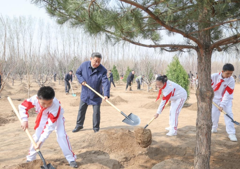 Xi Jinping plante des arbres à Beijing, appelant à des efforts nationaux de reboisement pour une belle Chine