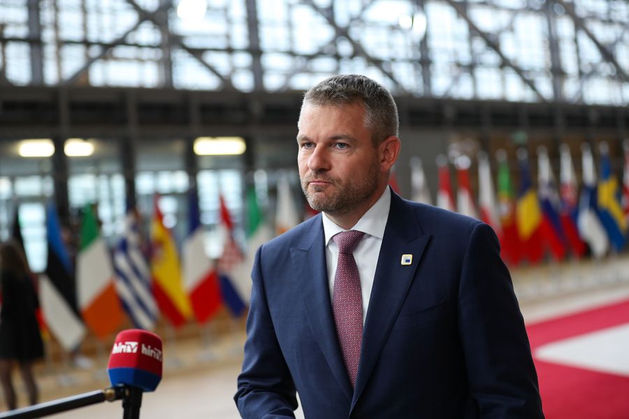 Photo d'archives: Peter Pellegrini, Premier ministre slovaque à l'époque, arrivant au sommet d'été de l'Union européenne à Bruxelles, Belgique, le 20 juin, 2019. (Xinhua/Zhang Cheng)