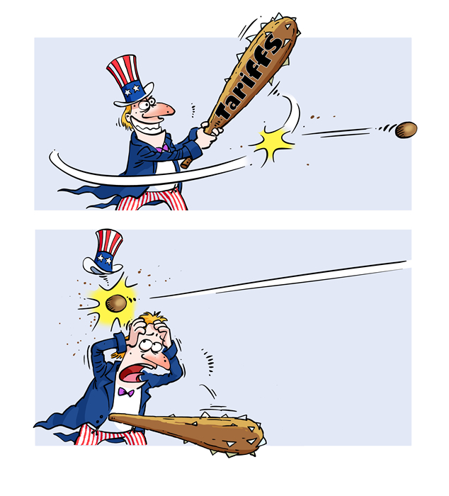 Commentaire illustré sur le projet de droits de douane américains : ? attention au retour de baton ?