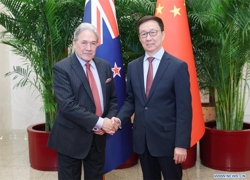 Le vice-président chinois rencontre le vice-Premier ministre néo-zélandais