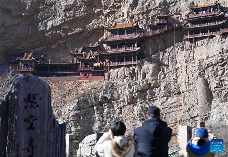 Shanxi : le spectaculaire temple Xuankong suspendu à Datong