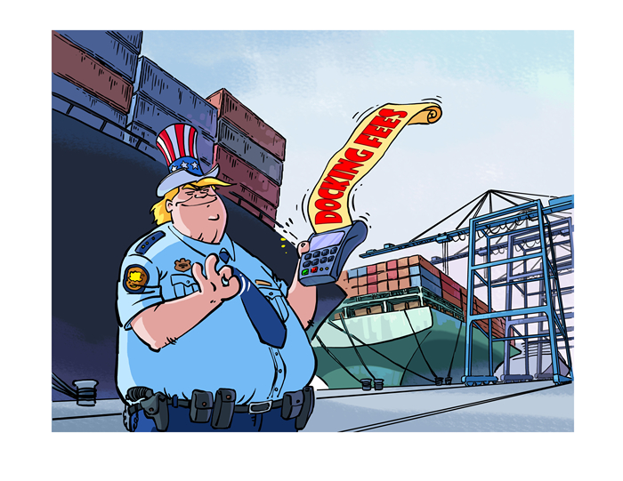 Commentaire illustré du projet américain de perception de frais d'amarrage portuaires : ? Payez ! ?