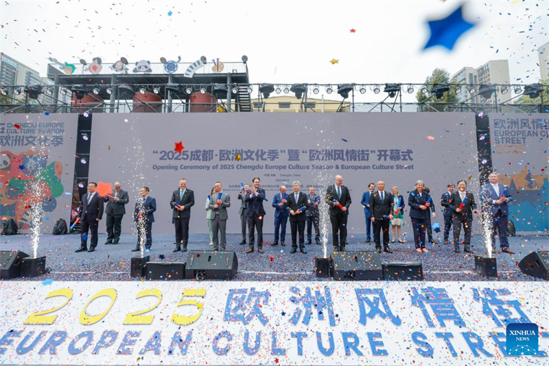 Sichuan : ouverture de la Saison culturelle européenne et de la Rue culturelle européenne de Chengdu 2025
