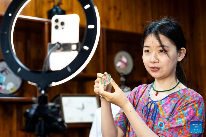 Hunan : une jeune brodeuse injecte une nouvelle vitalité dans l'artisanat traditionnel