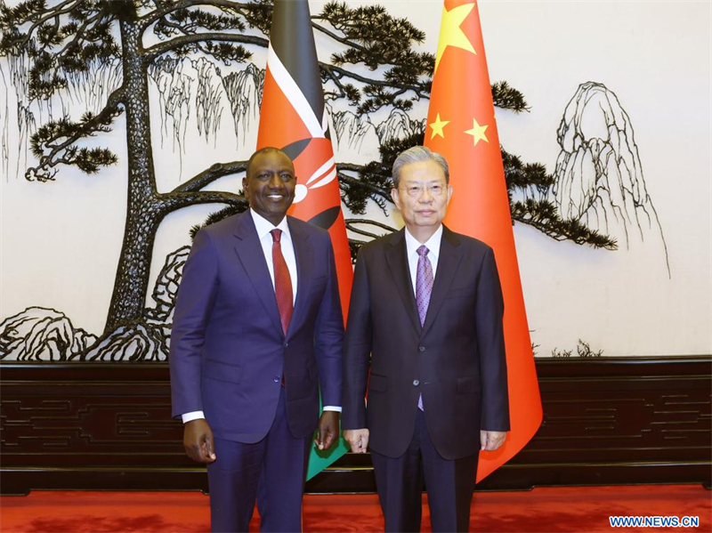 Le plus haut législateur chinois rencontre le président kenyan