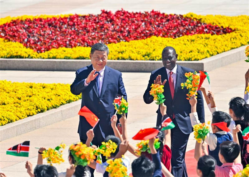 La Chine et le Kenya élèvent leurs relations au rang de communauté d'avenir partagé Chine-Kenya à l'ère nouvelle lors de l'entretien entre les présidents des deux pays