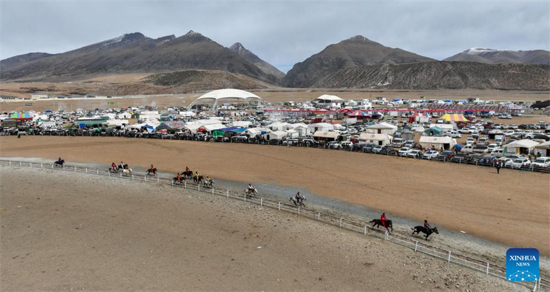 Xizang : des courses de chevaux organisées dans le comté de Damxung
