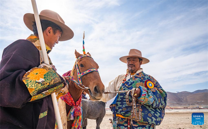 Xizang : des courses de chevaux organisées dans le comté de Damxung