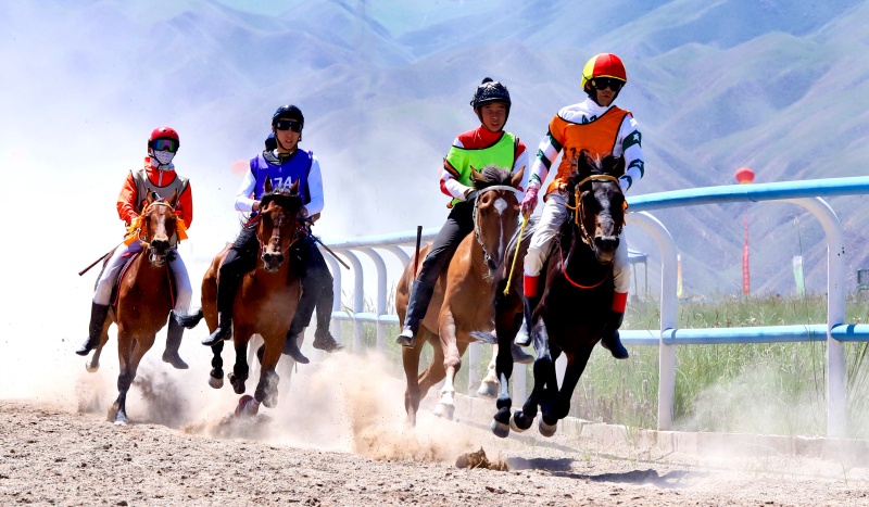 Gansu : une spectaculaire course de chevaux sur la prairie à Zhangye