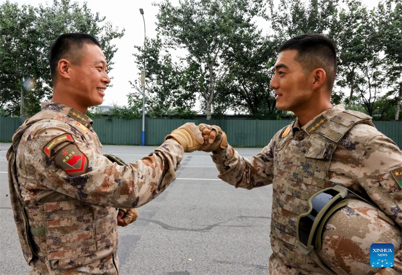 Beijing : les préparations du prochain défilé militaire du Jour de la victoire battent leur plein