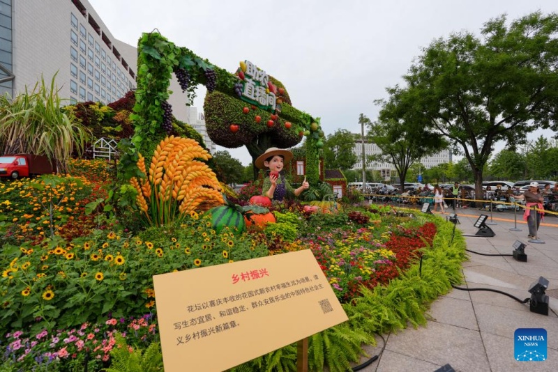 Des compositions florales décorent et embellissent Beijing