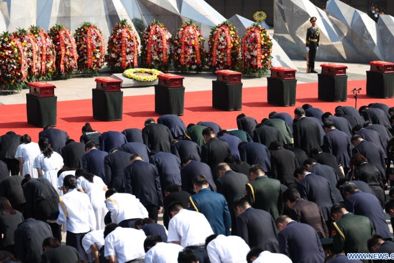 Les dépouilles de 30 martyrs chinois de la guerre de Corée inhumées dans leur patrie